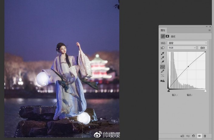 夜景调色:用LR给夜景人像进行修图,PS教程,素材中国网