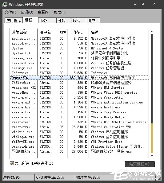 Win7系统进程Trustedinstaller.exe占用内存很高怎么处理?